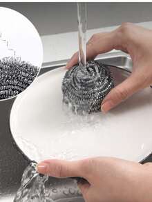 OKS 6PCS STAINLESS STEEL SCOURER HEAVY DUTY CLEANS - 6Pcs - View 3
