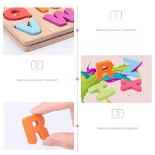 Number Puzzle Wooden Puzzles For Toddlers 3 4 5 Year Old, Shape Learning Puzzles Toys With Puzzle Board & Number Blocks, Preschool Educational For Girls Boys - 彩色 - 查看 4