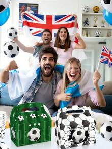 Hộp quà tặng kẹo và đồ ăn nhẹ chủ đề bóng đá World Cup 6 chiếc - Hộp quà di động được thiết kế hình quả bóng đá. Thích hợp để đựng đồ ăn nhẹ, kẹo và quà tặng, hoàn hảo để trang trí các trận đấu bóng đá, tiệc theo chủ đề, lễ kỷ niệm sinh nhật và các buổi tụ họp ngày lễ khác nhau. - Một kích cỡ phù hợp cho tất cả - Xem 2