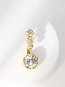 1 chiếc trang sức thời trang nữ, trang sức cơ thể, sang trọng, đính đá Zirconia, vàng, hình tròn. - Vàng - Xem 4
