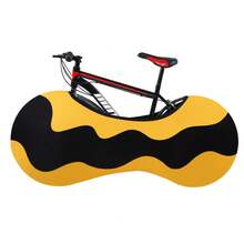 Bicycle Dust Cover Protective Cover Road Bike Wheel Cover Bicycle Sun Protection Cover Mountain Bike Protective Cover Outdoor - Half-coverage Style, Wavy Yellow - View 4