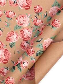 1卷天然雏菊薰衣草礼品包装纸，牛皮纸卷，尺寸43厘米 x 3米，大号礼品包装纸，适用于礼品包装、鲜花包装、DIY手工，非常适合母亲节、婚礼、生日、节日、派对等场合。 - 均碼 - 查看 14