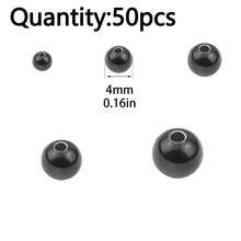 Hạt đệm tròn nhẵn màu đen bằng thép không gỉ, đường kính 3-8mm, dùng để tự làm trang sức, vòng tay và dây chuyền. - quả bóng thép không gỉ - Xem 10