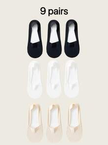 1/5/6/9/10/15/20/21 Pairs Thin Non-Slip Breathable Silky Invisible Liner Socks, Can Be Randomly Sent - Multicolor - View 20