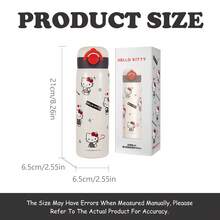 Miniso Hello Kitty 316不鏽鋼一鍵彈蓋保溫水壺 500ml /16.9oz(1入) - 彩色 - 查看 10
