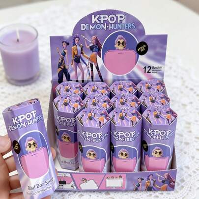 Hasbro 1/4pcs K-POP Girl Group Themed Collectible Blind Box Display Set - 60 Packs With 12 Assorted Q-Style Character Figurines, Surprise Unboxing Experience, High-Quality Mini Figures, Vibrant Colorful Designs, Collectible K-POP Fandom Merchandise, Desk & Shelf Decor Accents, Gift For K-POP Girl Group Fans, Blind Box Enthusiasts & Figurine Collectors