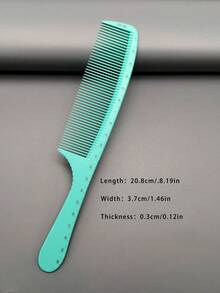 1pc/3pcs/5pcs/6pcs Heat-Resistant Durable Hair Styling Comb Set, 19 Models Available, Macaron Color With Ruler, Suitable For Long/Short Hair, Cutting, Styling, Salon/Home/Travel Use - Mint Blue - View 28