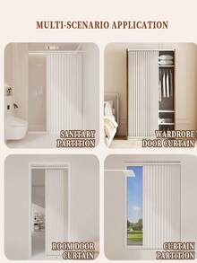 Folding Door Curtain With Strong Wind Blocking Function, Effectively Blocks External Air Flow, Excellent Insulation Performance To Prevent Cold/Hot Air Circulation, Fully Blocks Dust And Debris, Highly Effective Blackout To Create A Soft Indoor Environment, Strongly Protects Privacy By Blocking External Line Of Sight, Creates A Secure And Private Space - Q - View 9