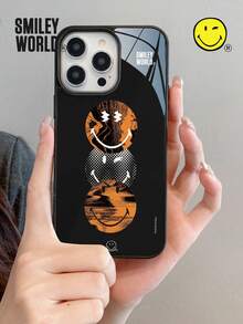 Smiley World Expression SmileyWorld® | 1pc Shock-Absorbing Full Coverage TPU Material, 2-In-1 Acrylic Phone Case, Smiley Face Pattern, UV Printing Craft, Compatible With IPhone 16, 15, 14, 13, 12, 11 Pro Max Phone Protective Cover, Suitable For Holiday Gifts, Commuting, Anti-Drop High-Quality Design - Multicolor - View 6