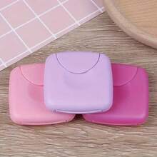 1pc Square Sanitary Napkin Storage Box, Lockable Flip Cover, Waterproof Plastic Case, Portable Mini Compact, Convenient For Ladies, Cute Tampon/Pad Holder Box, Holds 6pcs Stick-Shaped Tampons, Not Suitable For Pad-Type - Multicolor - View 8