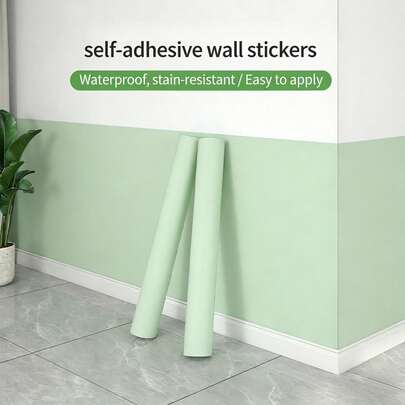 1 Cuộn Giấy Dán Tường Màu Xanh Hải Quân Mờ/ Giấy Dán Tường PVC Tự Dính Có Thể Tháo Rời/ Dán Dễ Dàng Cho Nhà Bếp, Phòng Ngủ, Phòng Khách, Quầy, Đồ Nội Thất/ Trang Trí Tường Bằng Vinyl Có Vân 15.74X118.11INCH