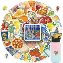 54PCS Mediterranean Tomato Stickers Kawaii Laptop Aesthetic Graffiti Room Skateboard Scrapbooking Phone PVC Sticker - 1 Set - View 11