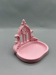 1pc Baroque Gothic Style Arched Storage Tray, Girly Vanity Jewelry Organizer Tray, Bedroom Vanity Delicate Decor - Multicolor - View 7