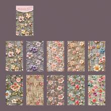 30pcs Vintage Fabric Texture Scrapbooking Papers, Retro DIY Decorative Craft Papers, Holiday Gift, Handmade Collage Material, Personalized Scrapbook Planning Creative School Supplies - Style 5 - View 13