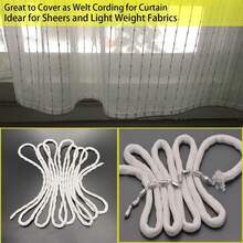 3/5/8/10m Curtain Lead Tape, 20g/M, Curtain Weight, Outdoor, Smooth Hanging, Lead Chain, Curtain Weight, Cuttable, Suitable For Mosquito Nets And Curtain Fabrics - F-White - View 5