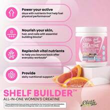[Free Shipping]Creatine For Women |   Creatine Monohydrate + BCAA Powder Myo-Inositol Collagen Biotin Hyaluronic Acid Folate L Glutamine Vitamin D3 Iron Zinc D - 預設 - 查看 4