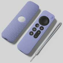 Silicone Protective Case Compatible With Apple TV 4K Series Remote Control, 2nd/3rd/6th/7th Generation, Dot-Patterned Thickened Design, Includes Wrist Strap (Remote Control Not Included), Suitable For Home Use - Multicolor - View 18