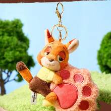 Miniso Zootopia Flocked Doll Charm - Official Zootopia IP, Nick & Judy & Clawhauser & Flash Styles, Delicate Flocked Texture, Beaded & Pom-Pom Decoration, Bag Charm / Key Chain / Portable Accessory (1 PC) - Multicolor - View 5