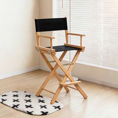 1Pcs Outdoor Folding Chairs, Gaming And Leisure Home Folding Chairs, Studio Specific Director Chairs, Tall And High With Foot Pedals, Convenient To Carry Without Installation And Open For Use