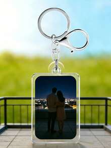 Customizable Photo Keychain With Information, Personalized Acrylic Memorial Keychain For Mom, Couples, Boyfriend, Birthday And Graduation Gift - Multicolor - View 8