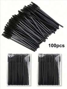 Bộ 100/50 cọ trang điểm dùng một lần gồm: cọ chuốt mi, cọ chải lông mày, cọ nối mi, bộ cọ trang điểm mắt, dụng cụ làm sạch phấn nhũ, cọ chải lông mày, cọ trang điểm mắt. - Nhiều màu - Xem 4