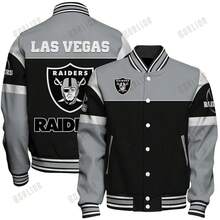 N-F-L Las Veg-As Rai-Ders   Nat-Onal Football Conference Unisex Varsity Jacket -3 - Mixed Colors - View 1