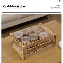 1/3 Set Handmade Vintage Wooden Nesting Storage Boxes, Suitable For Farmhouse Kitchen, Bathroom, Living Room And Wardrobe Storage, Storage Supplies, Kitchen Accessories, Holiday Essentials, Kitchen Storage - Multicolor - View 5