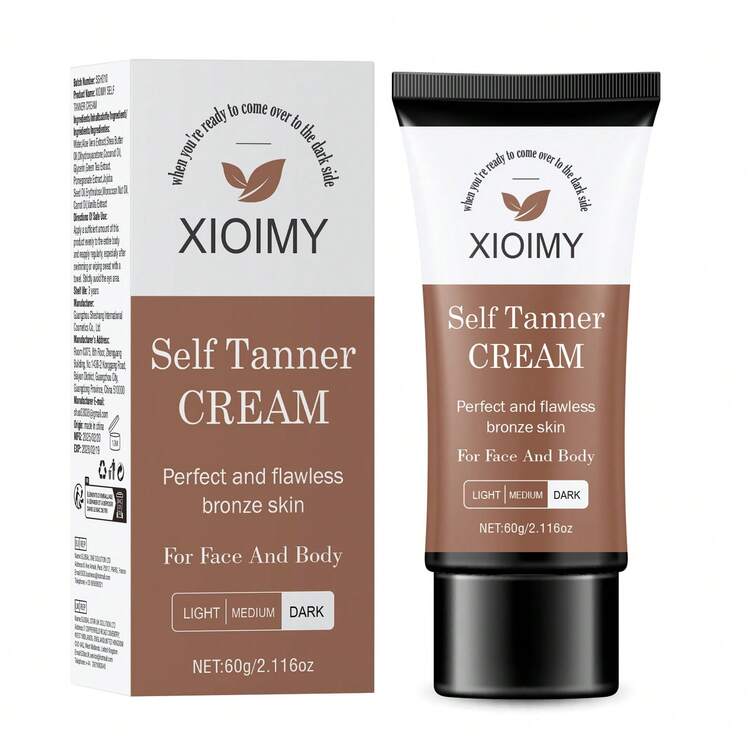 Xioimy 60克免晒美黑霜，不含酒精，蕴含迷迭香提取物，日常护肤，夏季美黑最佳选择，保湿易涂抹，呈现深棕色光泽，适合所有肤质。 - 黃色 - 查看 11