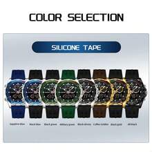SANDA. SANDA Men's Casual Sports Dual Display Electronic Watch, Featuring Non-Detachable Silicone Strap, Dual Display Dial Design - Silver - View 9