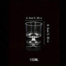 10个/套 160毫升/120毫升迷你无柄玻璃杯，透明甜点杯，硬塑料酒杯，适用于冷饮、咖啡、水果、甜点、酸奶、布丁、果汁 - 餐具和厨房配件 - 透明 - 查看 7