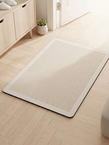 1pc Multi-Purpose Water Absorbent Mat, Minimalist Fine Striped Bathroom Floor Mat, Bathroom Rug, Doormat, Small Carpet, Washable Carpet - Multicolor - View 11