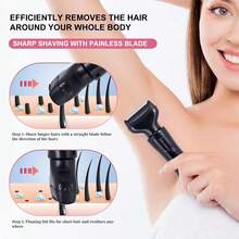 1件套USB充电式4合1多功能套装，女士电动剃须刀，鼻毛修剪器，眉毛修剪器 - 查看 7