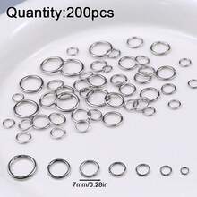 Vòng nối kín bằng thép không gỉ 3-10mm, phụ kiện tự làm trang sức, vòng nối hở. - Vòng thép không gỉ khép kín - Xem 19