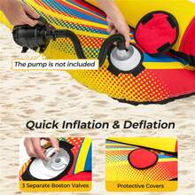 Yellow Inflatable Towable Tube Banana Boat For Boating,Inflatable Boat, Inflatable Floating Object, Rubber Boat - Yellow - View 4