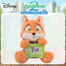 1pc Disney's Zootopia Rabbit Judy Hopps Plush Doll, Fox Photo Frame Figurine, Bedroom Decor, Can Hold Picture, Birthday Party Gift, Sleeping Pillow - Multicolor - View 7