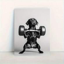 1pc Funny Dog With Barbell Gym Poster - Weightlifting Pup Workout Art, Humorous Fitness Motivation For Gym & Office - Sizes Suitable For Fitness Lovers, Dog Owners, Gym Wall Decorations,Living Room Decor - A - View 5