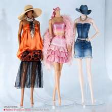 12.6in 1/6 BJD/MJD Supermodel Doll,12-Joint Articulated Multi-Poseable Figurine,Ball-Jointed Collectible,Realistic Skin,Fluffy Hair,Desktop Decoration,Collection Souvenir,No Clothing - DollOnlyNoAttire - View 5