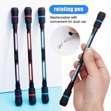 4pcs Finger Spinner Pens, Non-Slip Grip, Black Ink Ballpoint Pens For Adults And Students - Office Supplies, Random Color And Style - MultiWarna - View 4
