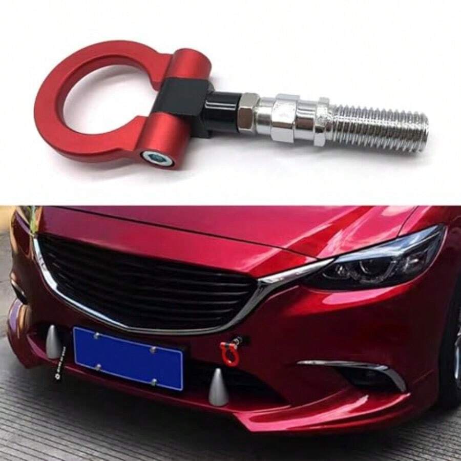 Racing Towing Car Tow Ook Car Front Bumper Tow Ook Ml Universal Screw-On Tow Ooks Air Accessories Eavy Duty Ter  Fit Cars SUVs Trucks - As Pic - View 1