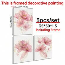 3 Imprimeuri Florale Elegante pe Pânză în Nuanțe de Foiță de Aur și Gri Pudră, Disponibile cu sau fără Rame; Decor Interior, Motive Florale, Artă Murală Botanică Modernă; Potrivite pentru Dormitoare, Camere de Zi sau Birouri; Postere Botanice Abstracte; Un Cadou pentru Ea - Multicolor - Vizualizare 12