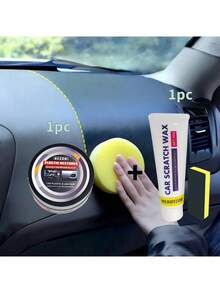 1 pieza Cera de renovación para el interior del coche de 100g - Cera de cuidado multiusos para el y el plástico, mantenimiento de salpicadero, asientos, controles centrales, renovación, protección antienvejecimiento, antidescoloración, tapicería de coche, materiales compuestos de madera y plástico - Negro - Ver 10