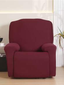 4/6/8pcs All Season Solid Color Sofa Slipcover, Suitable For Office, Living Room, Home Decor, Machine Washable - Burgundy - View 5