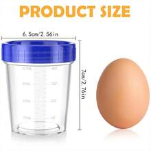 10 piezas Recipientes de alimentos sellados Surflyee con tapas, recipientes de plástico con marcas de medición, tarros de almacenamiento de alimentos pequeños de 120 ml, botes reutilizables para salsa, sopa, especias - Multicolor - Ver 3