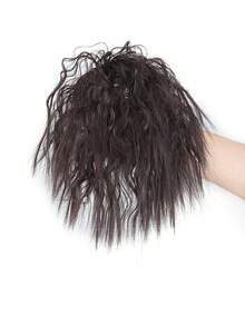 合成爪夹卷曲凌乱假发接发，短马尾蓬松接发，女士日常及派对佩戴，耐高温纤维材质。 - 彩色 - 查看 9