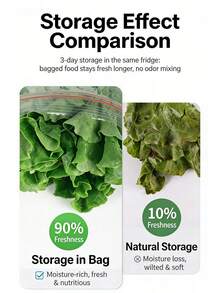 130/65/20pcs Food Storage Bags, Featuring A Double-Layer Rubber Band Design For Excellent Sealing, Thickened Material For Durability, And A Surface That Can Be Written On For Easy Record-Keeping. These Bags Are Suitable For Refrigeration, Freezing, And Heating, And Can Be Used To Store Fruits, Vegetables, Grains, Clothing, Liquids, And Snacks. - Multicolor - View 5