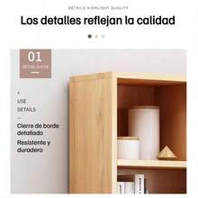 Estantería Para Libros Moderna 178cm, Librero De Almacenamiento Para Sala, Oficina O Dormitorio - Blanco - Ver 3