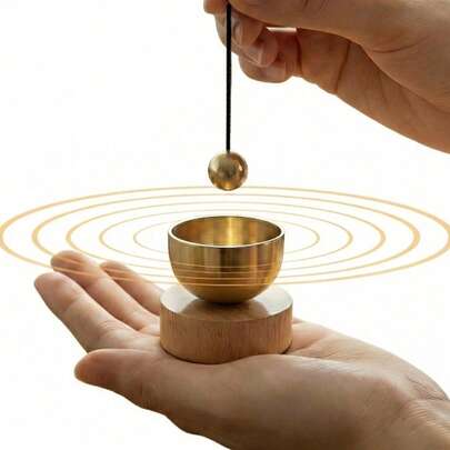 迷你颂钵套装，冥想音钵，音色清澈悦耳，适合瑜伽冥想，也是独特的礼物之选，可作为生日礼物送给家人朋友，情人节礼物，婚礼季礼物，纪念品，伴娘礼物。