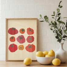 1 Tranh in nghệ thuật thời trang cà chua gia truyền cổ điển | 1 Tranh treo tường, Tranh vẽ rau củ độc đáo, Trang trí phòng ăn, Thiết kế thẩm mỹ nhà bếp, Quà tặng bạn bè, Quà tân gia - A - Xem 3
