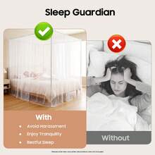 LYNICESHOP Canopy Bed Frame 2x2m Sturdy Stainless Steel 4-Poster Frame With Base Feet Easy Install Metal Bed Net Stand For Queen/King Size Modern Silver Bed Canopy Poles For Mosquito Net & Decor - Bạc - Xem 6