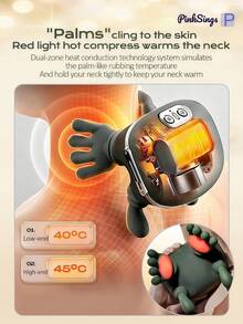 PinkSings Masajeador eléctrico inalámbrico USB, Masajeador inalámbrico para cuello y hombros con simulación de masaje de mano 6D, Alimentado por USB - Verde militar - Ver 8